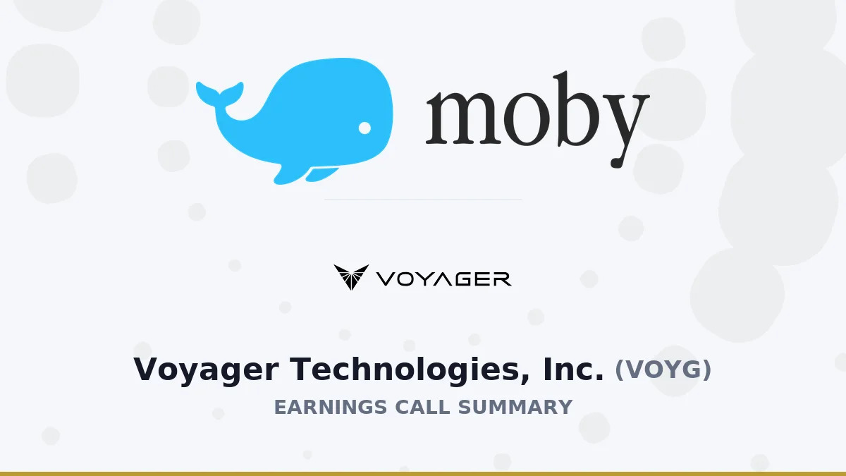 Voyager Technologies, Inc. Q2 2026 Earnings Call Summary
