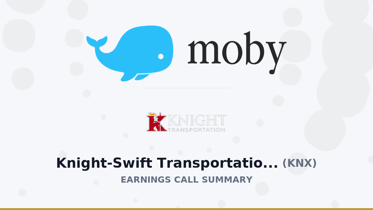 Knight-Swift Transportation Holdings Inc. Q1 2026 Earnings Call Summary