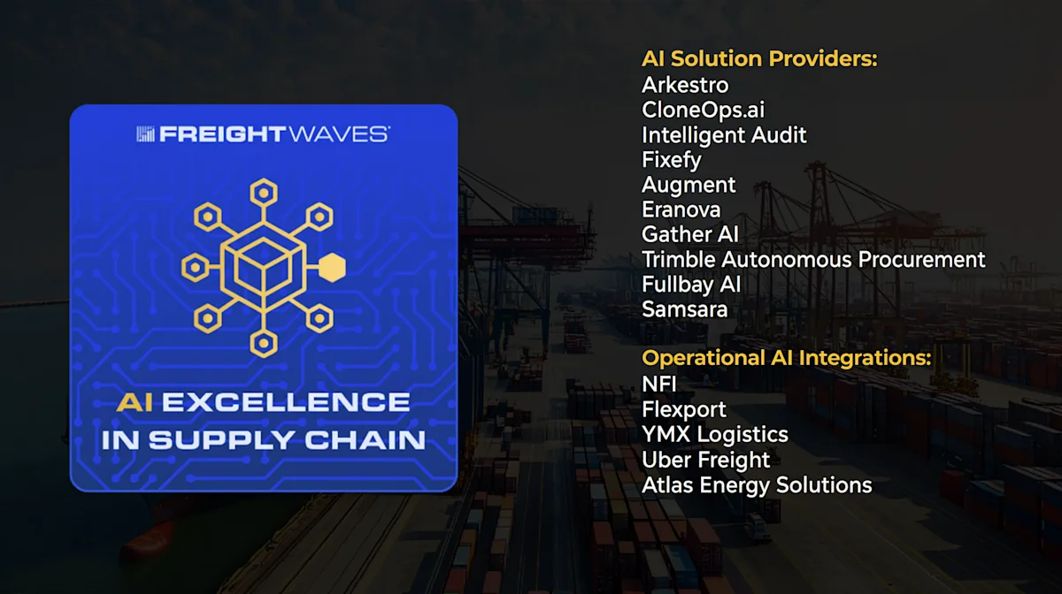 FreightWaves Announces 2026 AI Excellence in Supply Chain Awards Winners