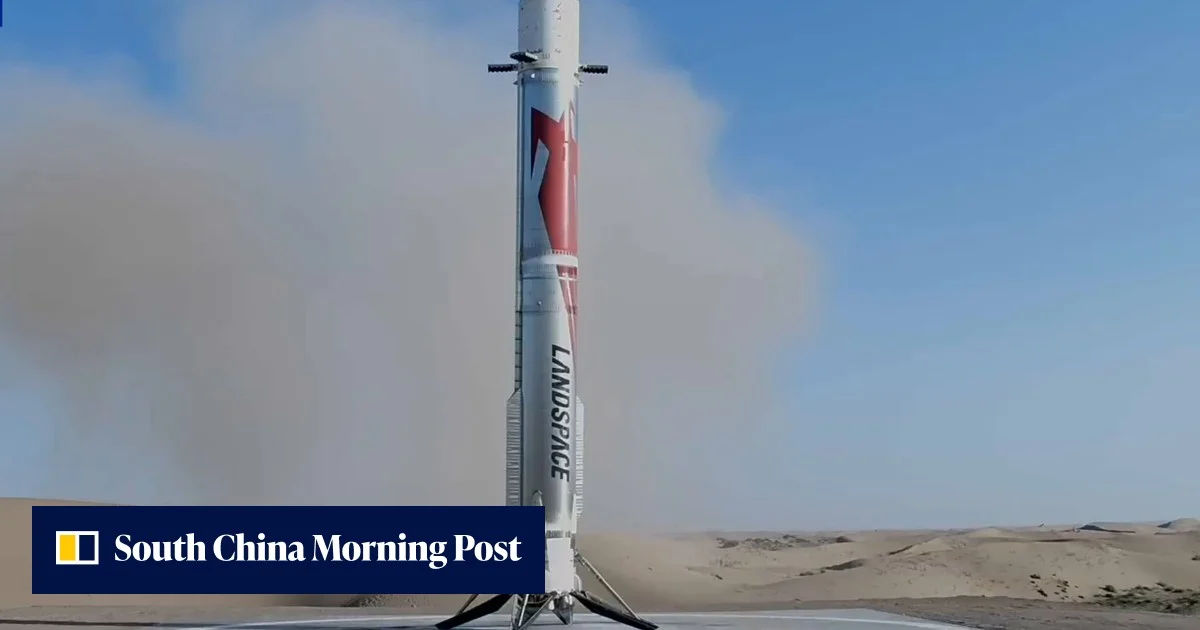 China’s LandSpace beats SpaceX with steel-booster recovery after orbital launch - South China Morning Post