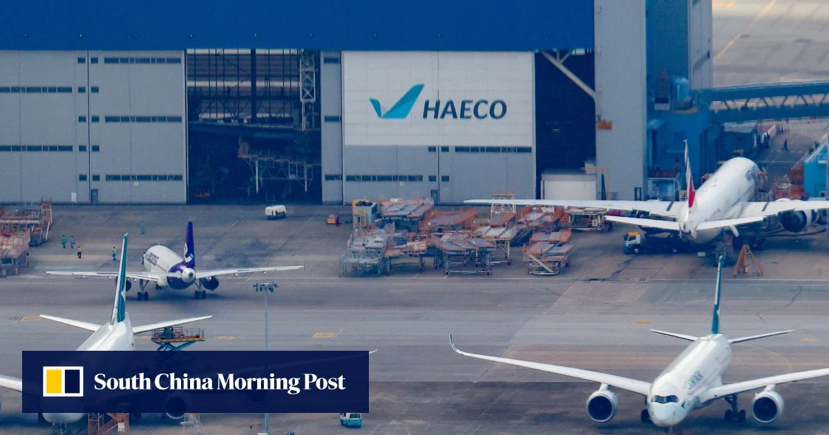 Worker, 62, dies after falling from platform while repairing plane at Hong Kong airport