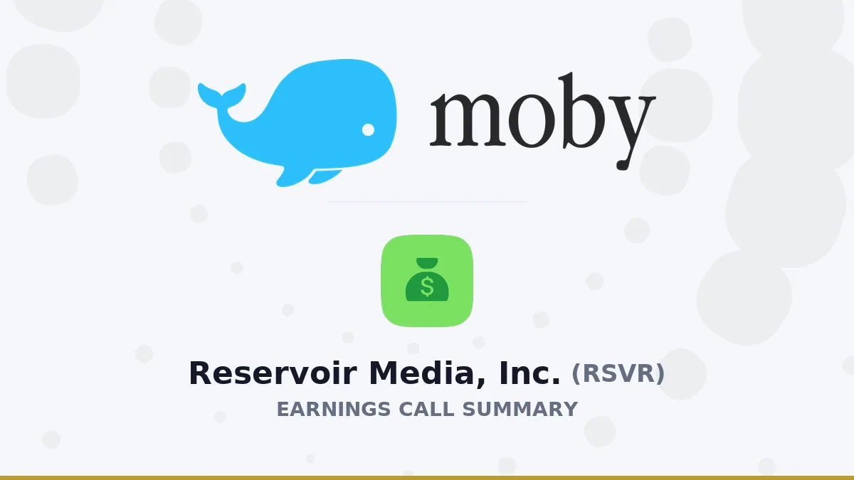 Reservoir Media, Inc. Q1 2027 Earnings Call Summary
