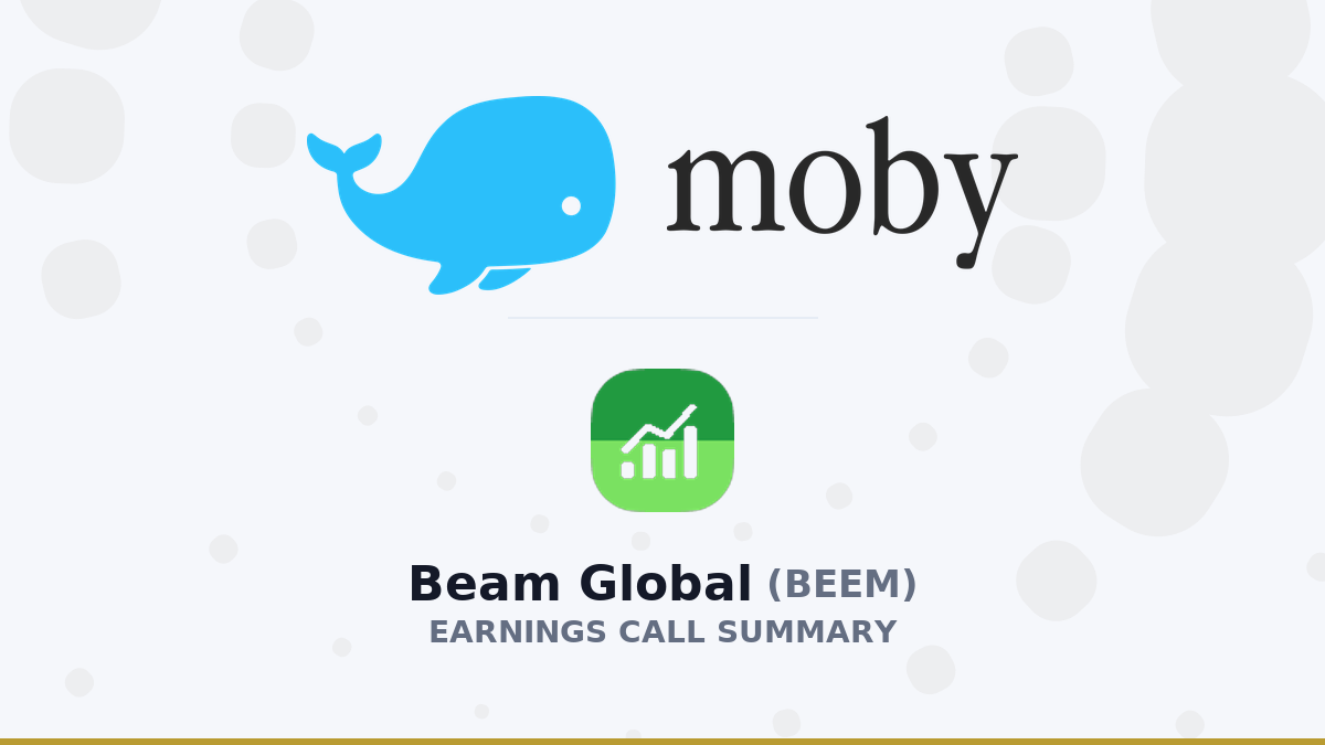 Beam Global Q4 2025 Earnings Call Summary