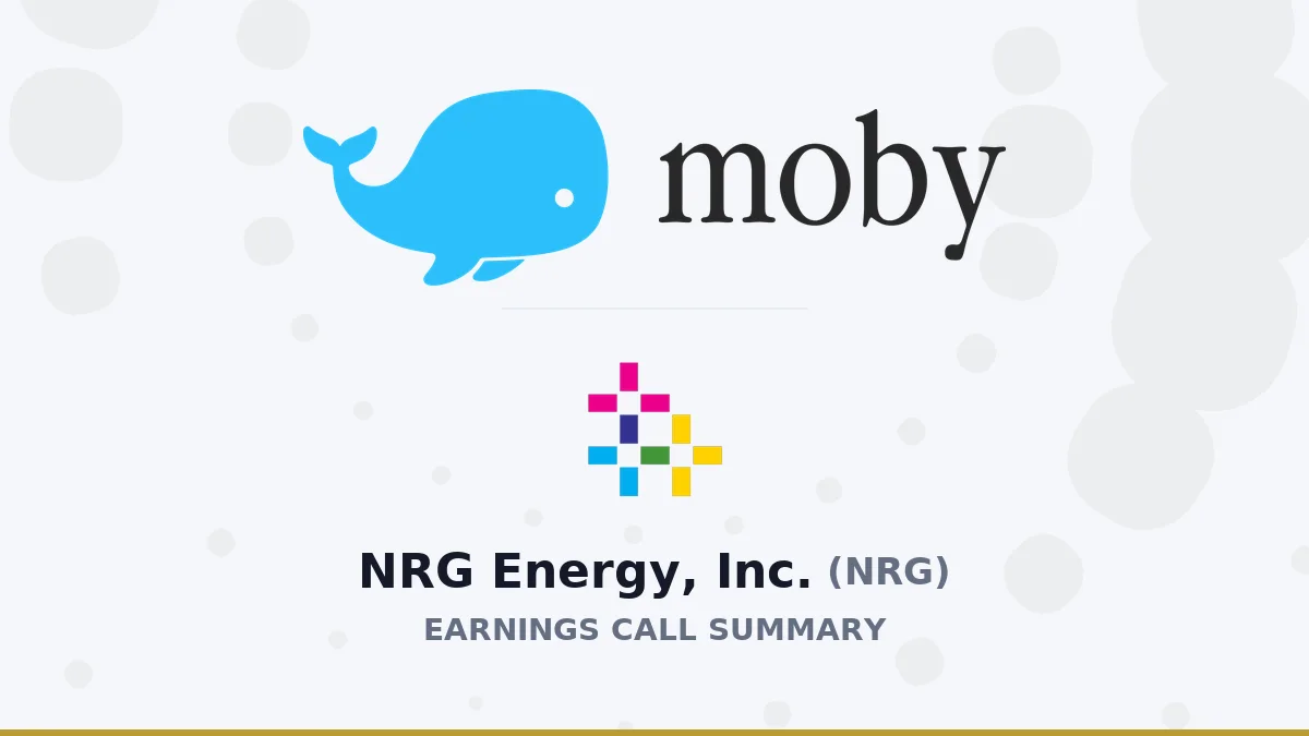 NRG Energy, Inc. Q2 2026 Earnings Call Summary