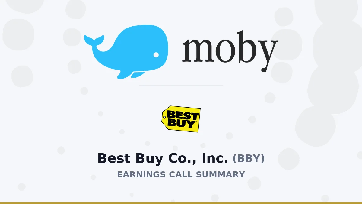Best Buy Co., Inc. Q2 2027 Earnings Call Summary