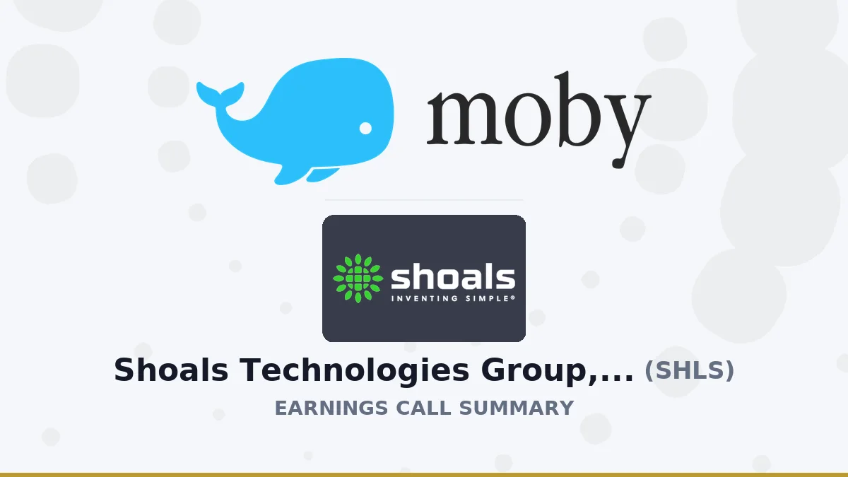 Shoals Technologies Group, Inc. Q2 2026 Earnings Call Summary